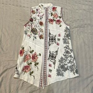 John Mark embroidered shrug